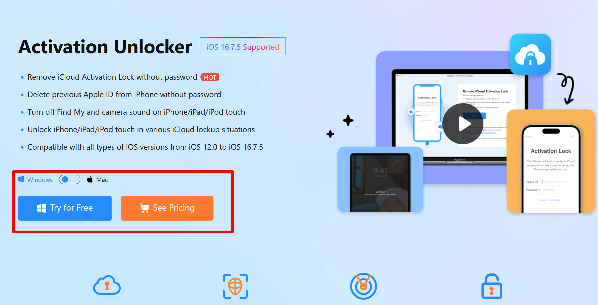 MagFone Activation Unlocker Interface
